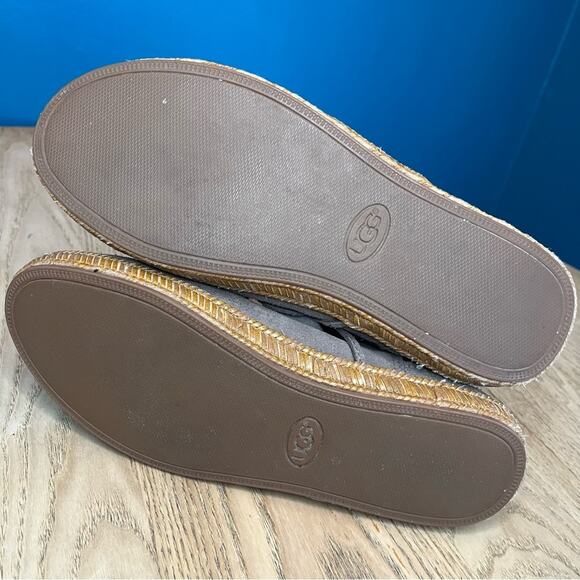 UGG Reid Moc Bootie Suede Ankle Boot Tan Slate Wrap Lace Boho Women’s Size 7.5 - Picture 10 of 11